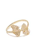 Aurelie Bidermann 18kt yellow gold Ginkgo diamond ring