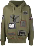 KTZ patch-detailed drawstring hoodie - Green