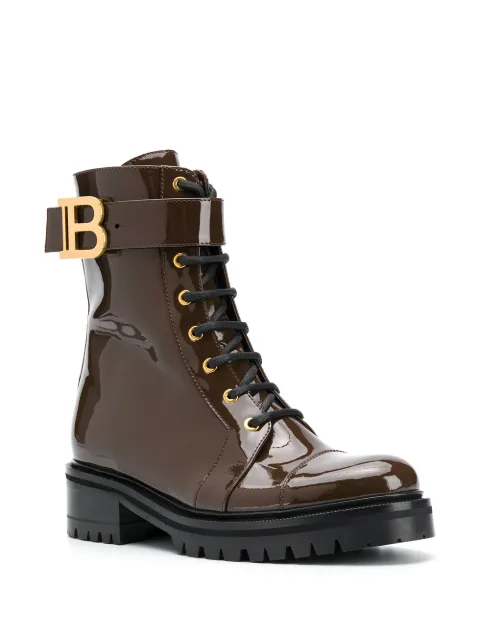 balmain ranger quilted combat booties