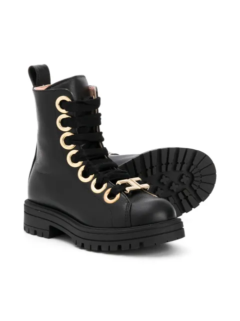Elisabetta Franchi La Mia Bambina Stivali Con Occhielli - Farfetch