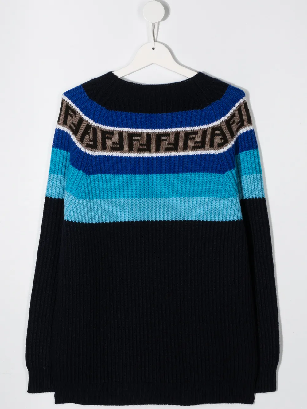 фото Fendi kids teen striped ff jumper