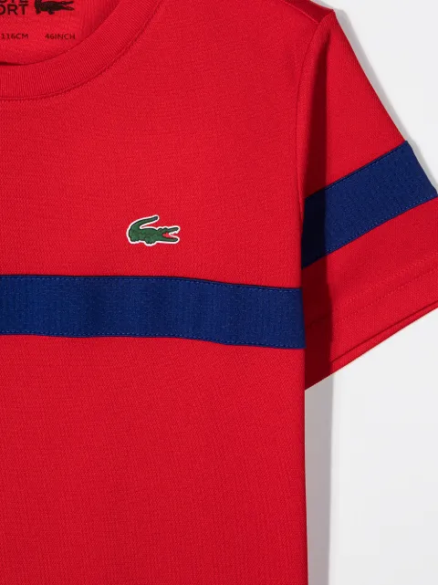 lacoste colour block t shirt