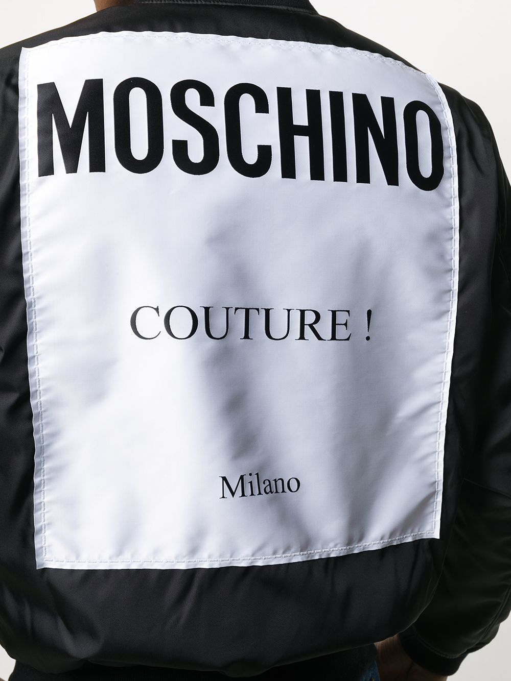 фото Moschino бомбер на молнии с логотипом