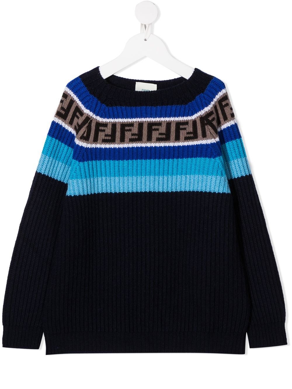 фото Fendi kids striped ff jumper