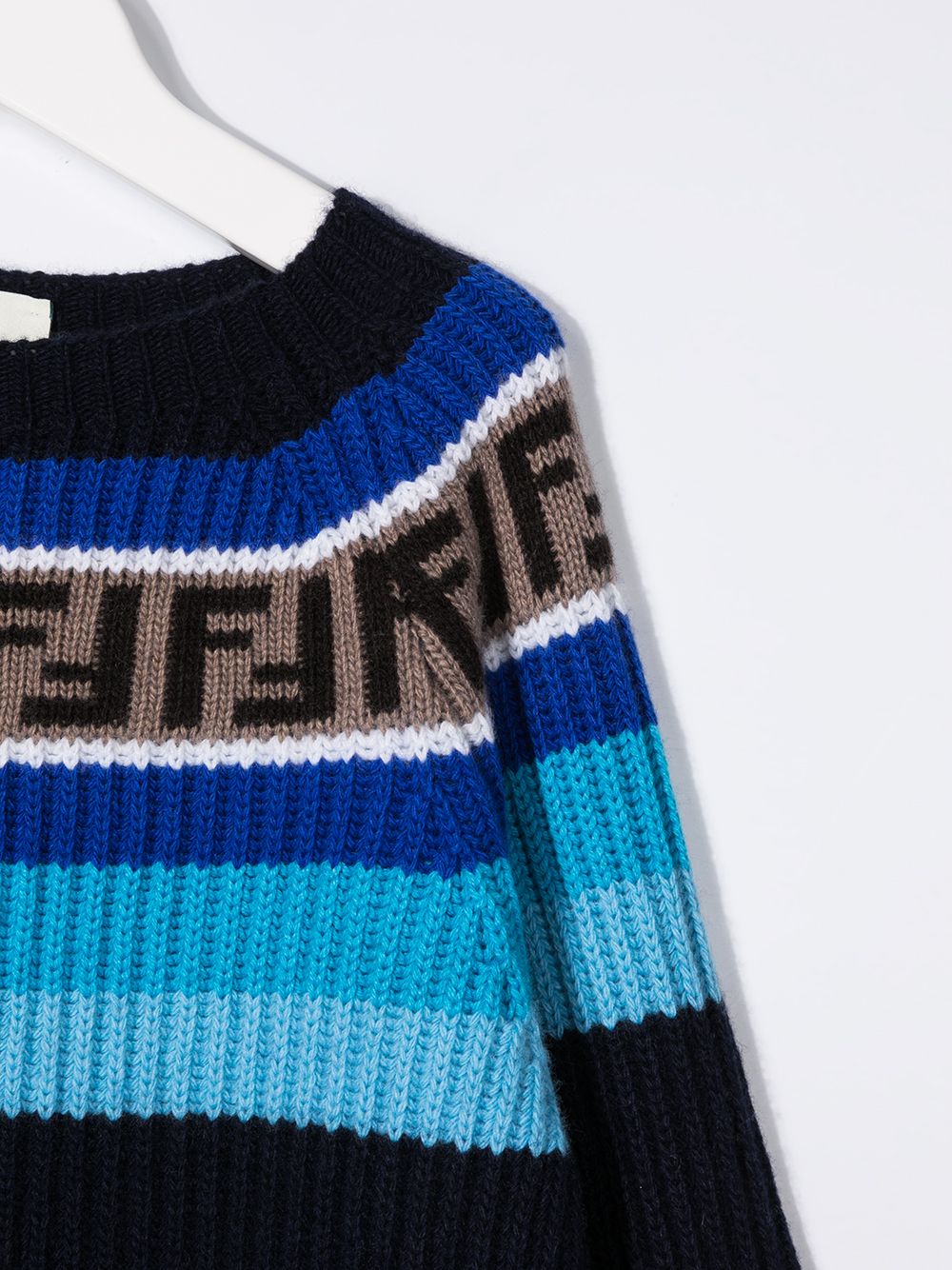 фото Fendi kids striped ff jumper