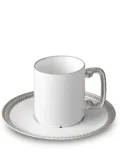 L'Objet Soie Tressée espresso cup and saucer (set of 6) - White