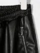 Ermanno Scervino Junior stripe-side wet-look track pants