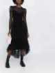 الصورة 2 من RedValentino فستان متوسط الطول بطبعة منقطة