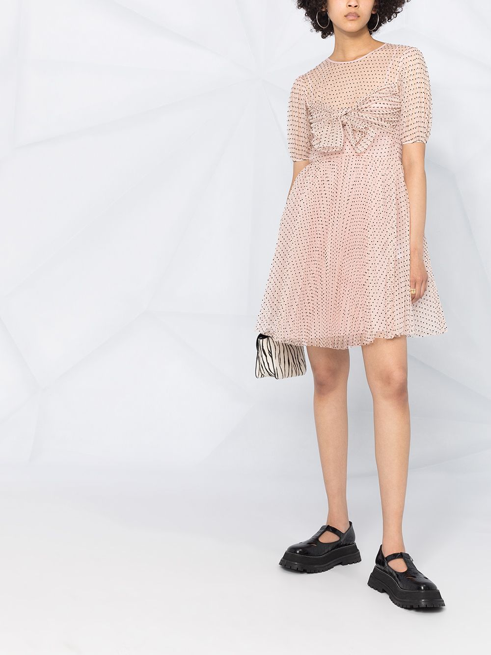 фото Redvalentino платье из тюля в горох