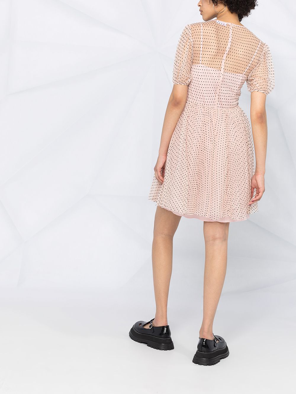 фото Redvalentino платье из тюля в горох