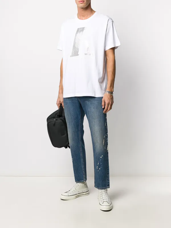 armani paint splatter jeans