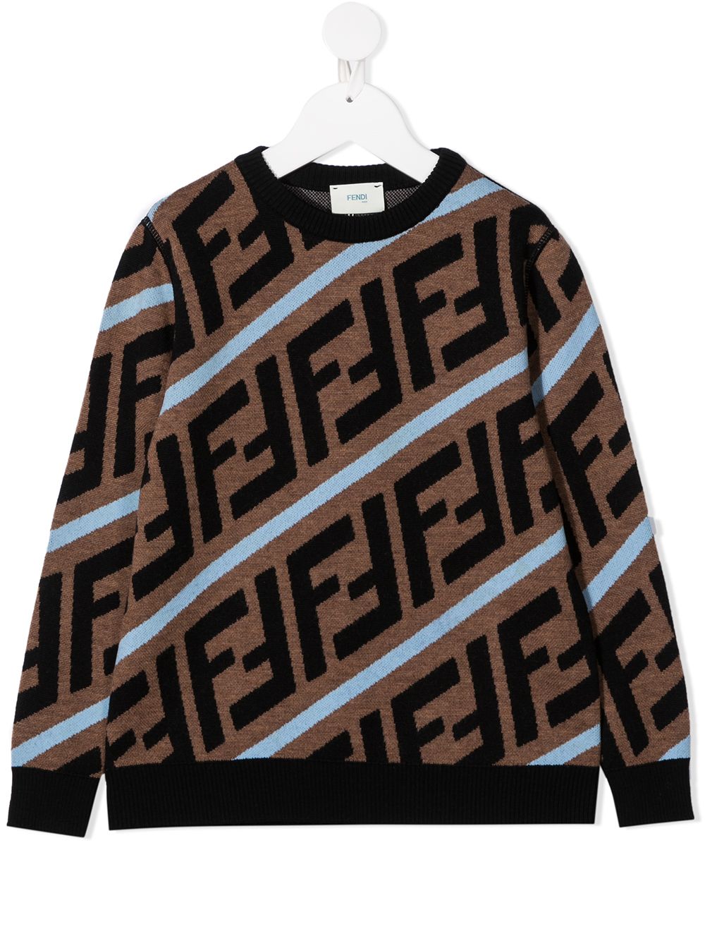 фото Fendi kids ff intarsia jumper