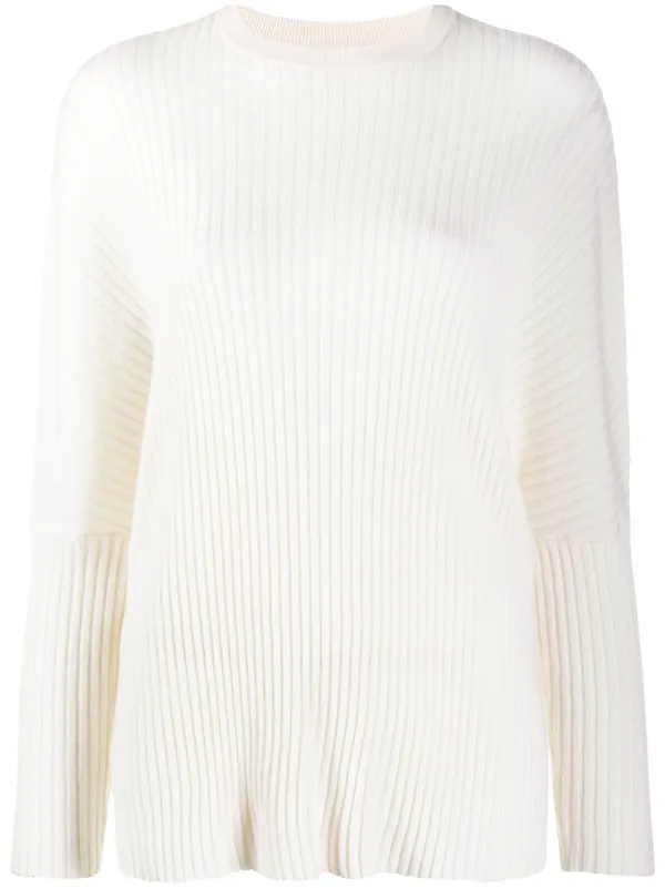 white ribbed jumper womens