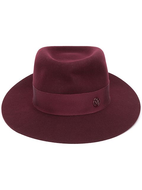 Maison Michel Chapéu fedora com logo