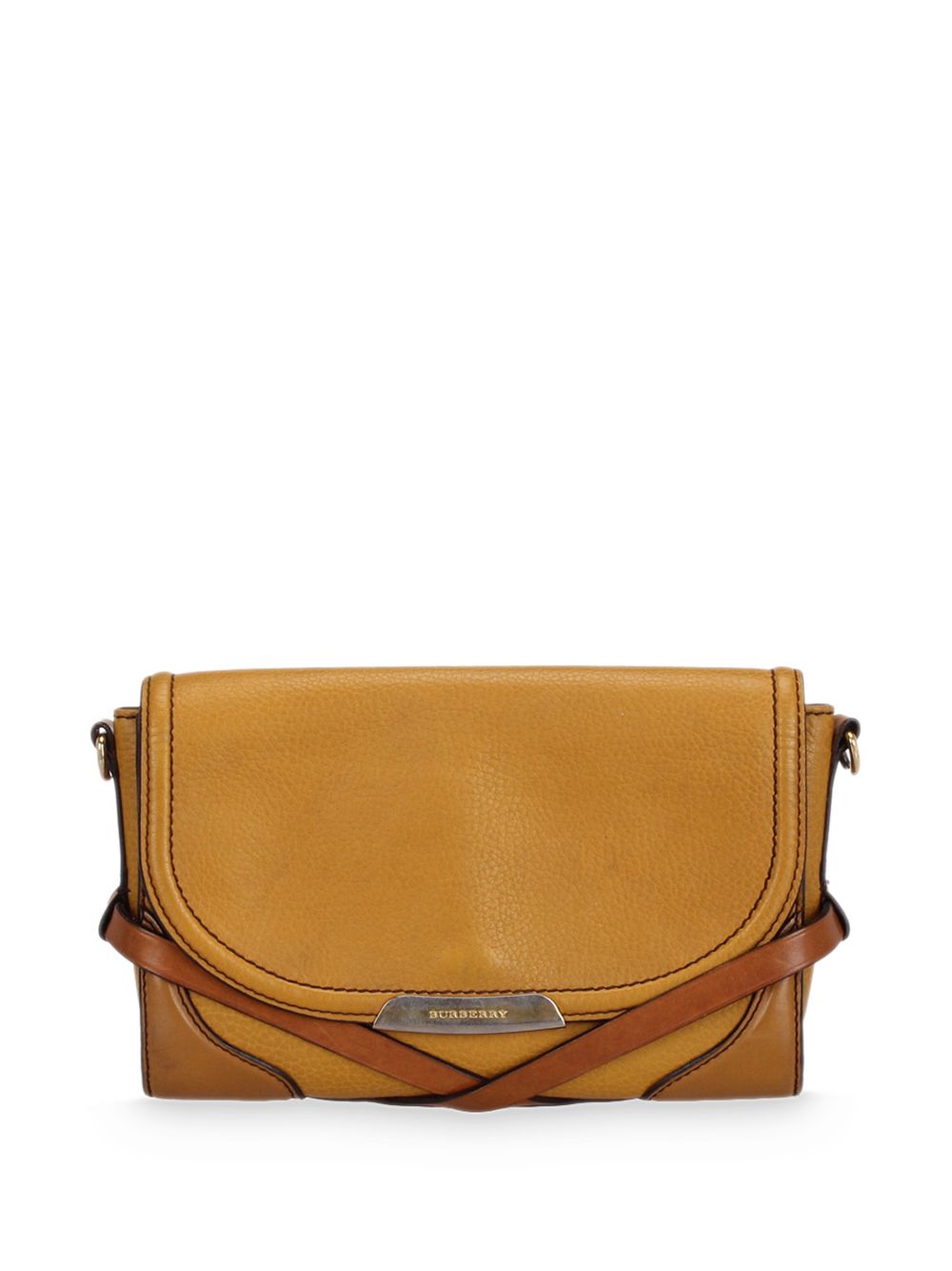 фото Burberry pre-owned leather abbott crossbody bag