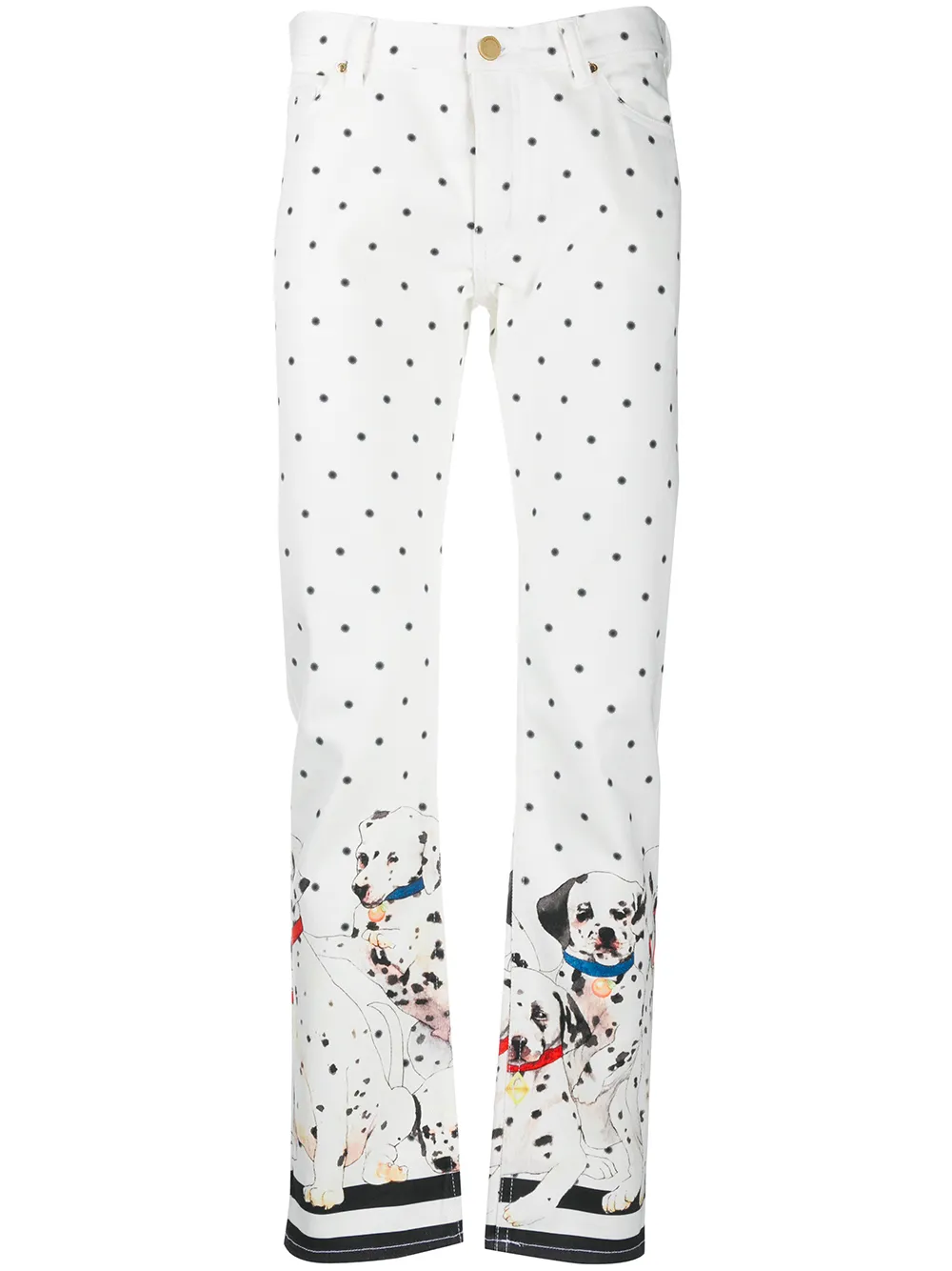 Casablanca Straight Leg Dalmatian Print 