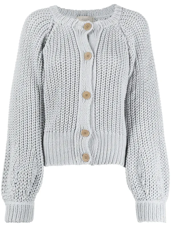 chunky balloon sleeve cardigan