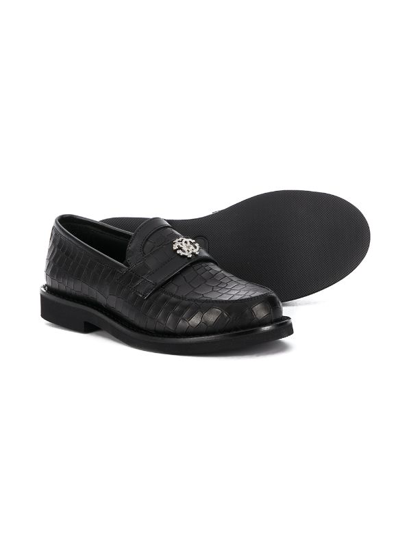 junior loafers black