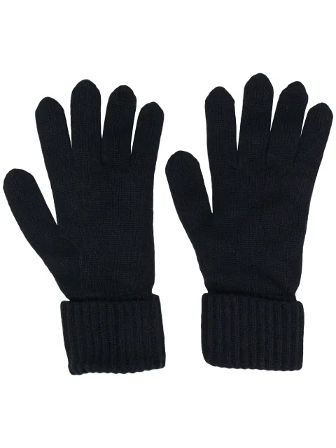 N.Peal ribbed knit gloves