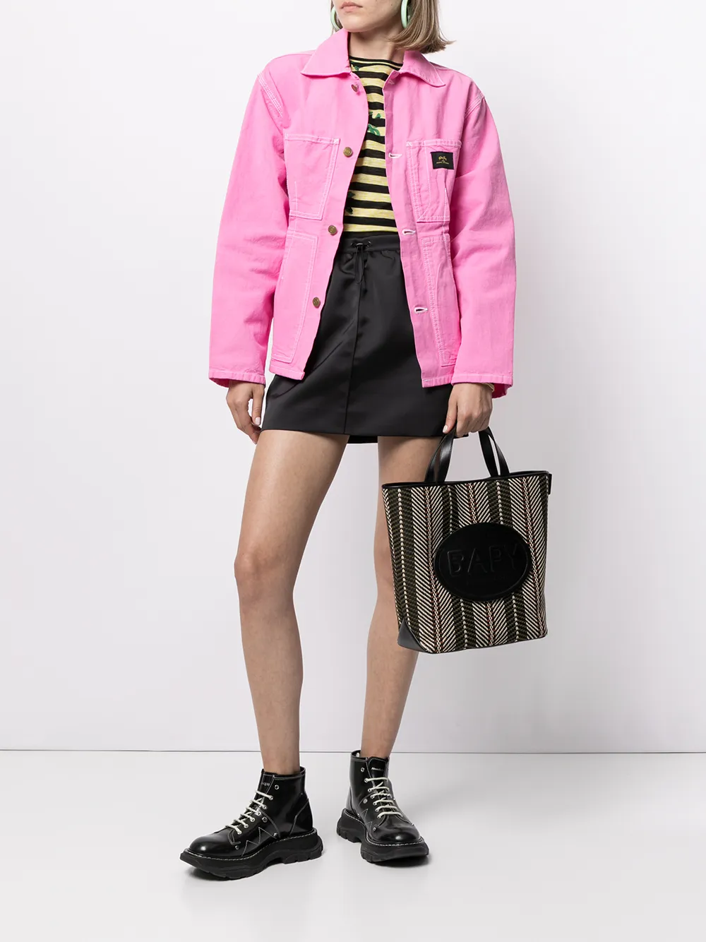 фото Bapy by *a bathing ape® сумка-тоут с нашивкой-логотипом