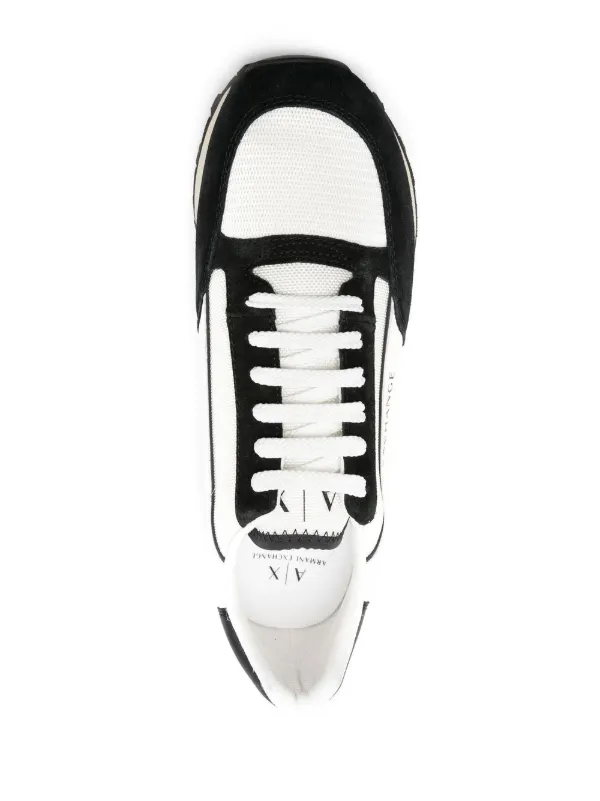 Armani Exchange Panelled logo-print Sneakers - Farfetch