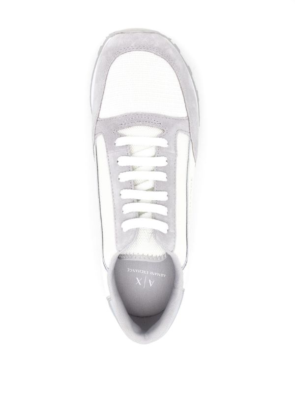 Armani Exchange logo-print Panelled Sneakers - Farfetch