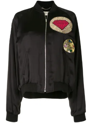 Ysl patch leather on sale jacket