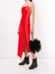 الصورة 2 من Alice+Olivia فستان غير متساوي الطول بفتحة أمامية