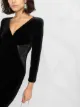 Emporio Armani فستان مخملي بجزء مزين