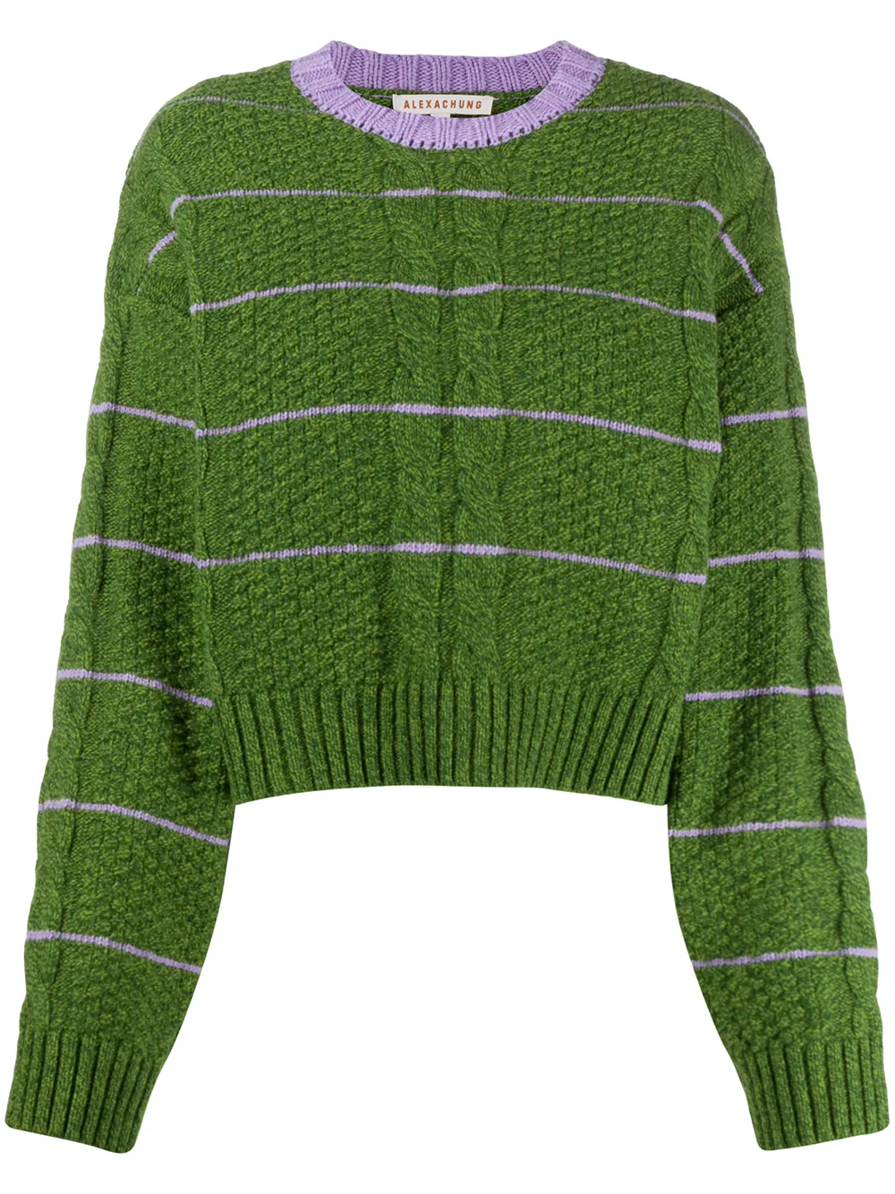 фото Alexa chung cable knit cropped jumper