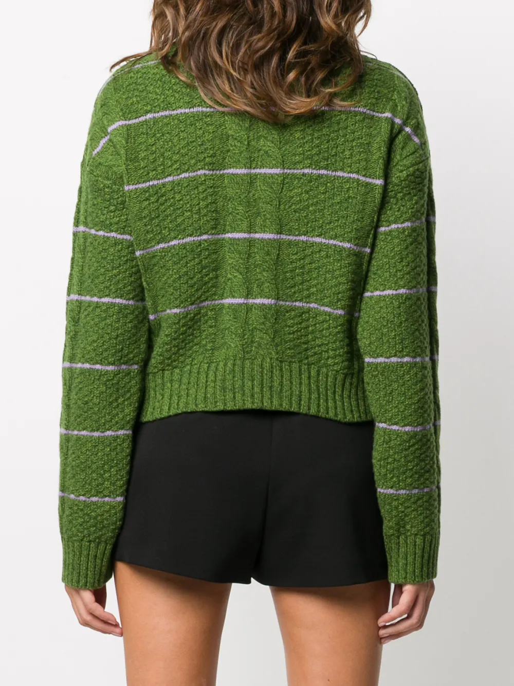 фото Alexa chung cable knit cropped jumper