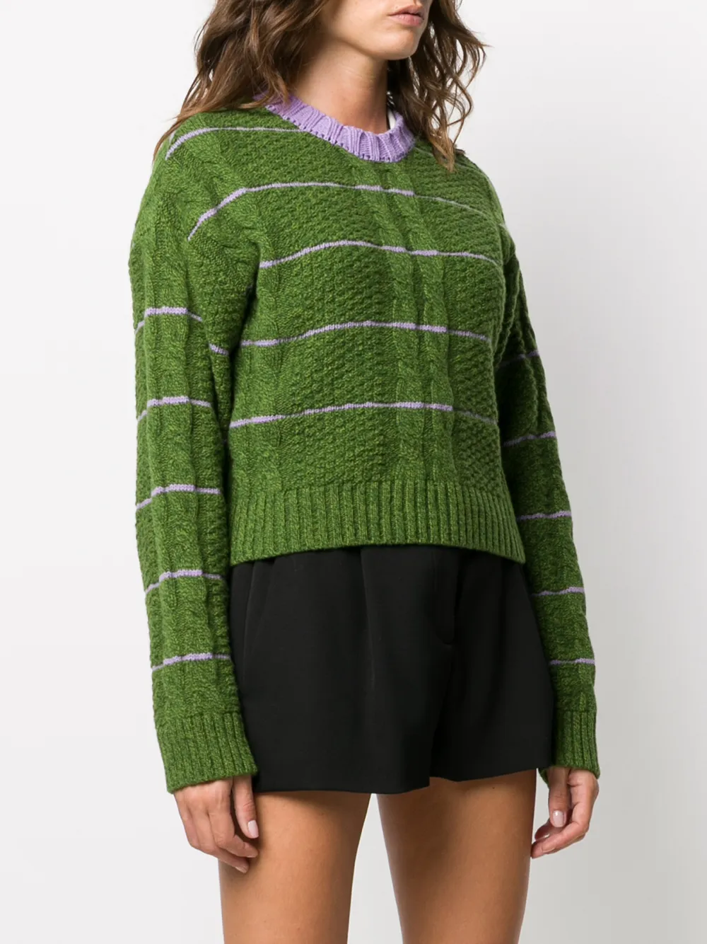 фото Alexa chung cable knit cropped jumper