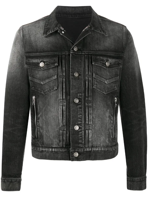 black denim jacket faded