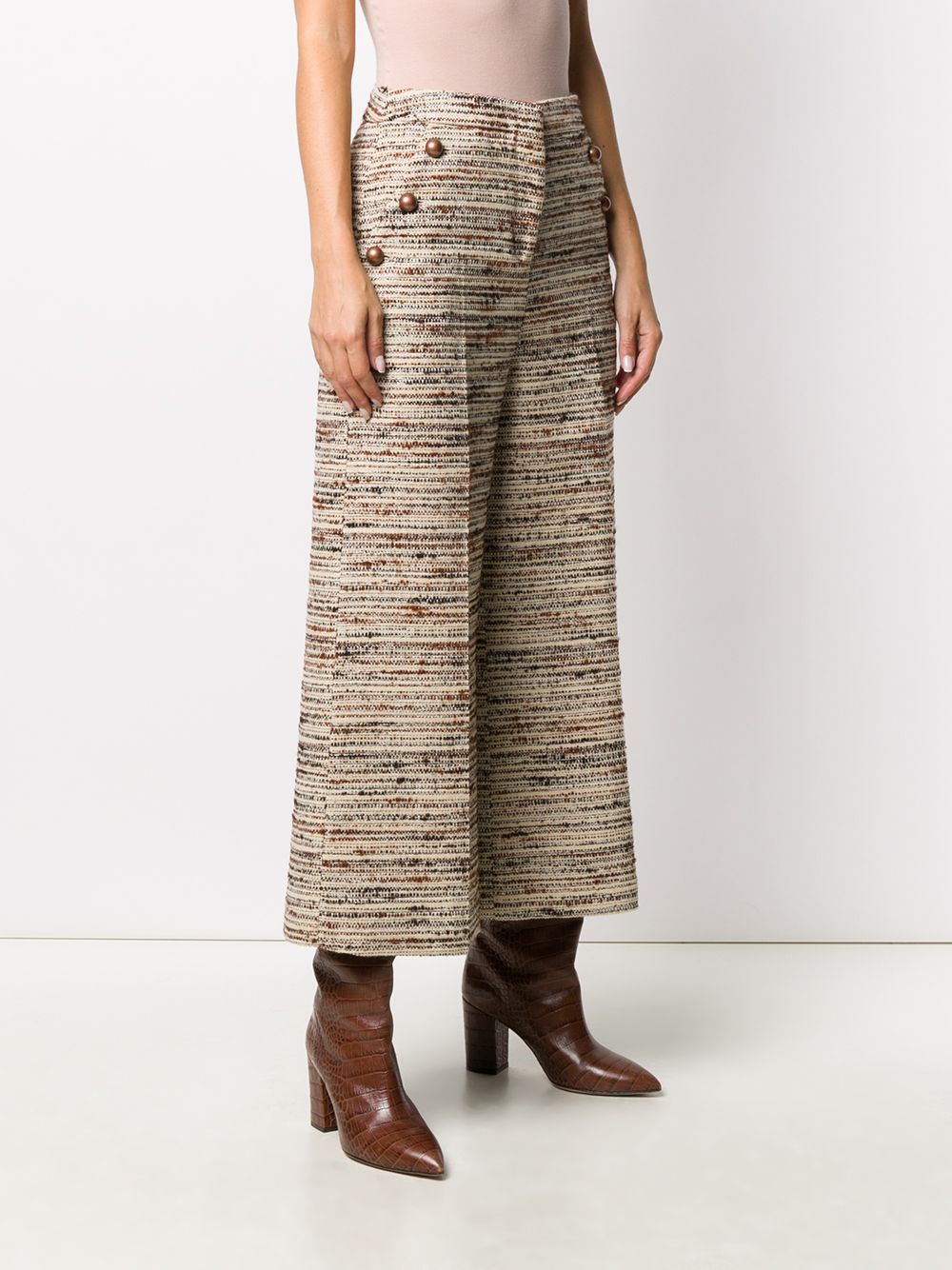 фото Pt01 wide-leg knitted culottes