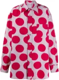 Marni oversized maxi polka-dot shirt - Red