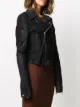 Rick Owens جاكيت جلد بايكر بسحاب