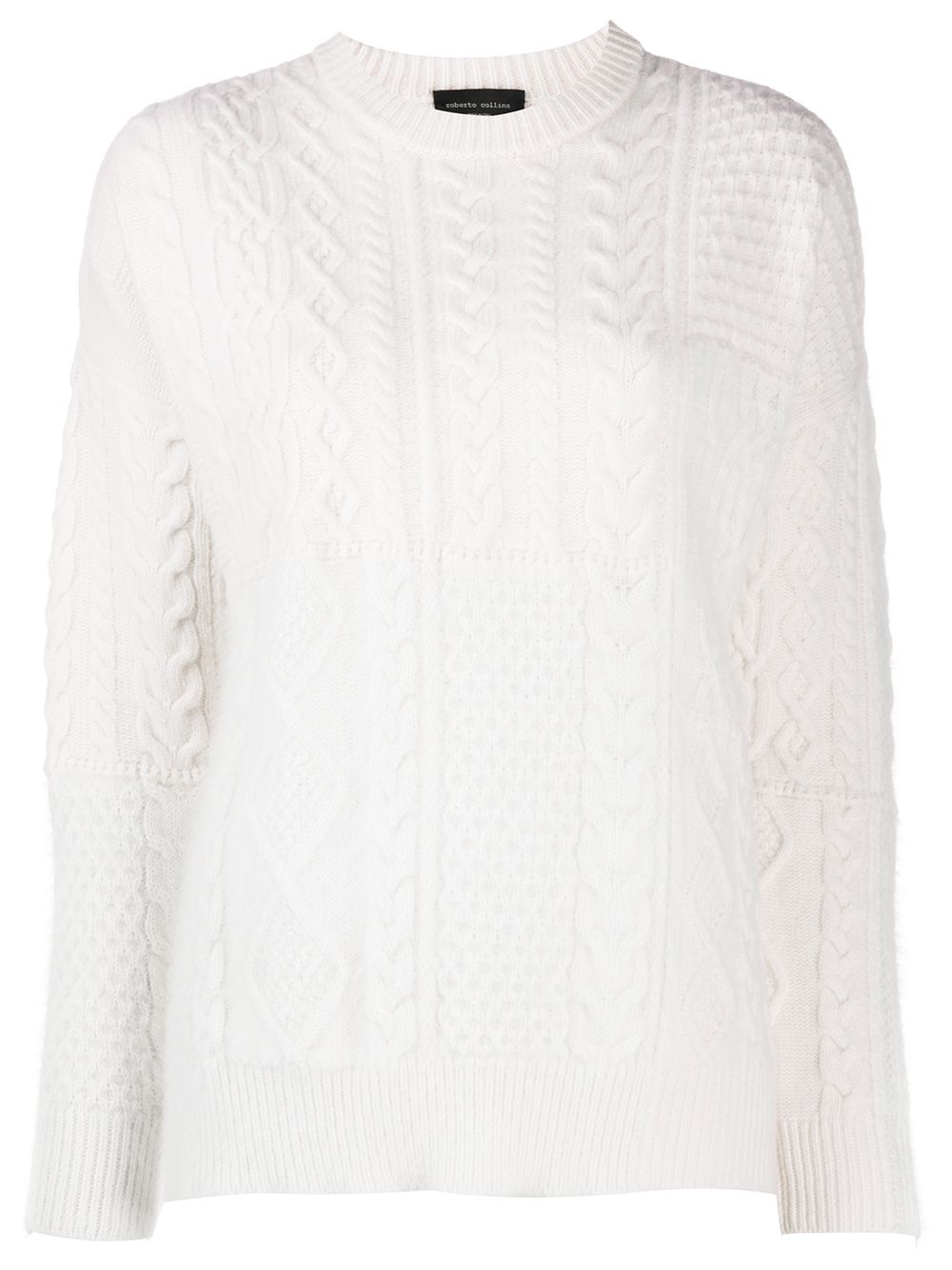 Roberto Collina Side Slit Chunky Knit Jumper In White