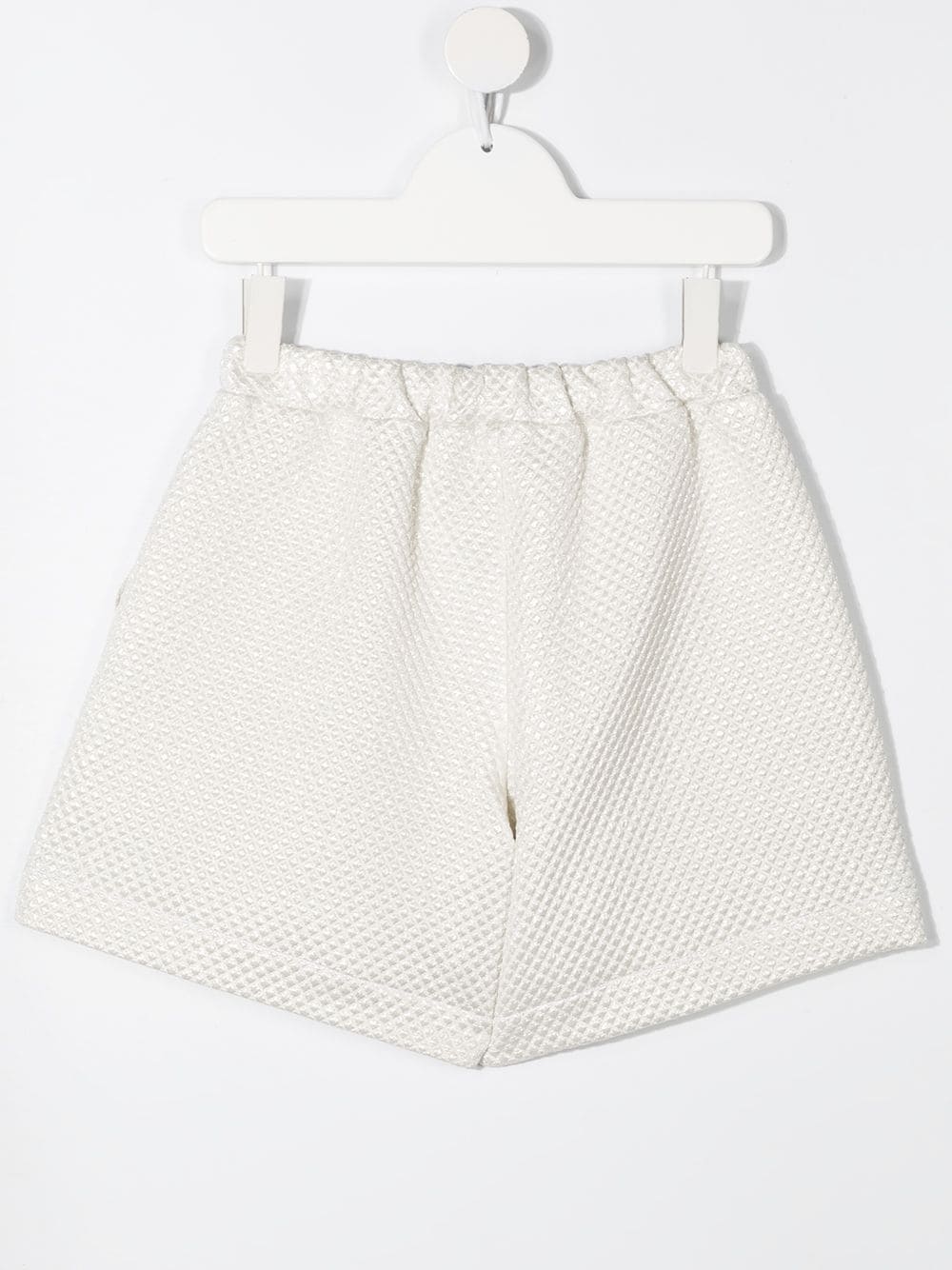 Shop Simonetta Quilted Bermuda Shorts In White