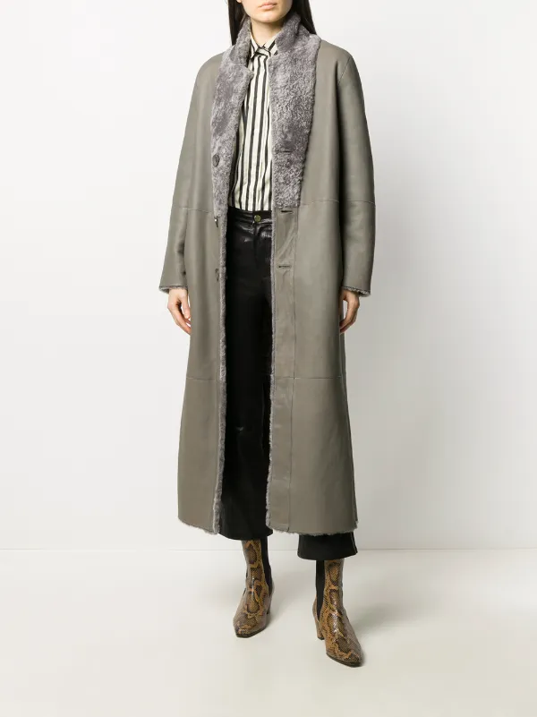 longline shearling coat