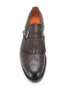 Santoni burnished leather monk shoes