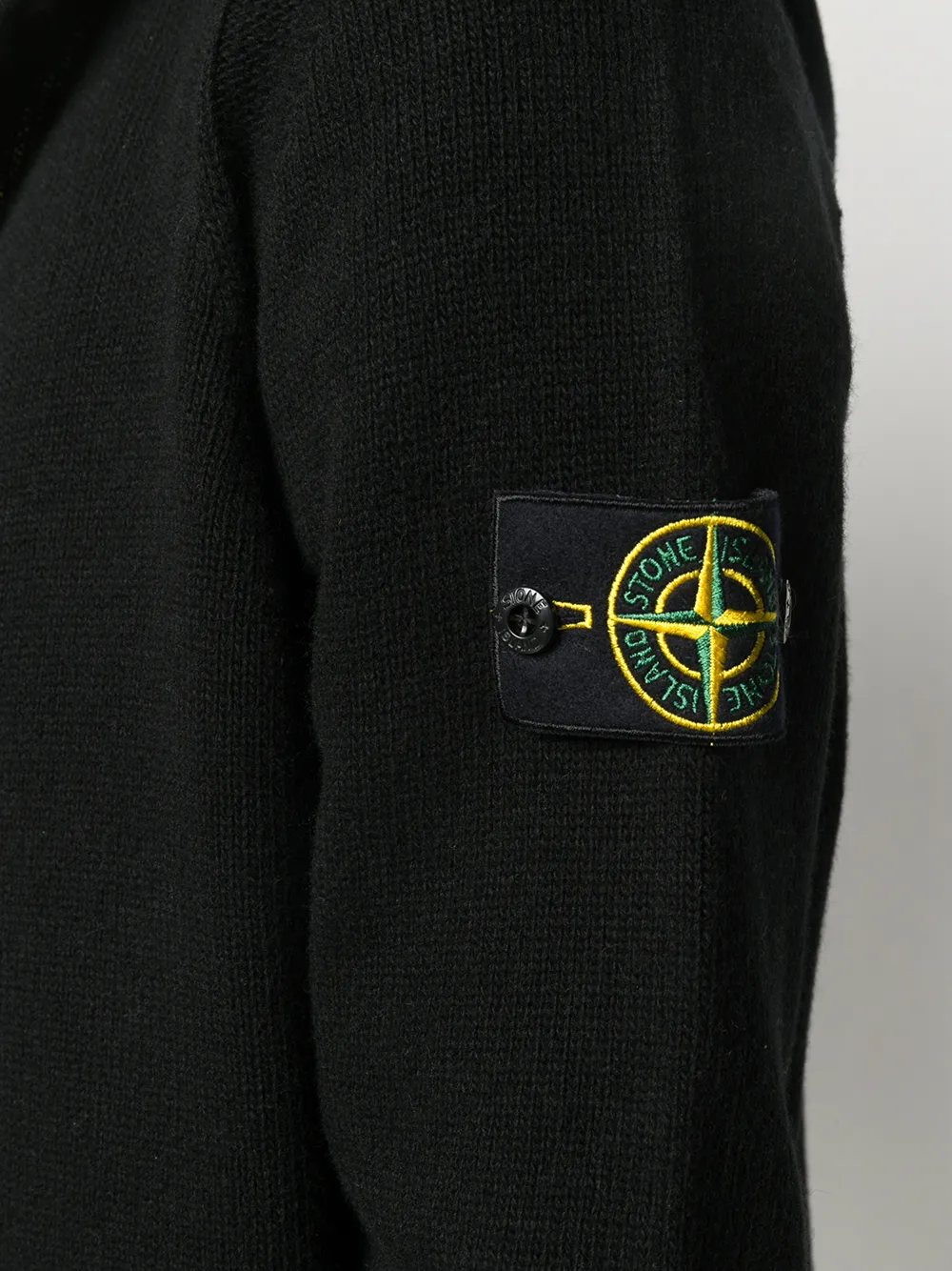 Stone Island Trui met logopatch Zwart