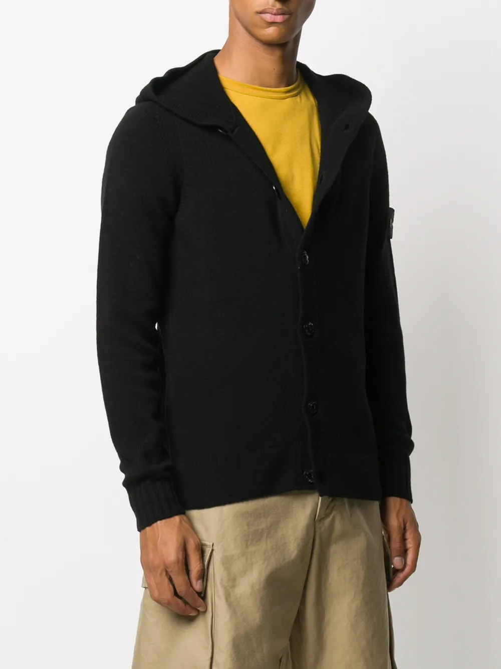 Stone Island Trui met logopatch Zwart