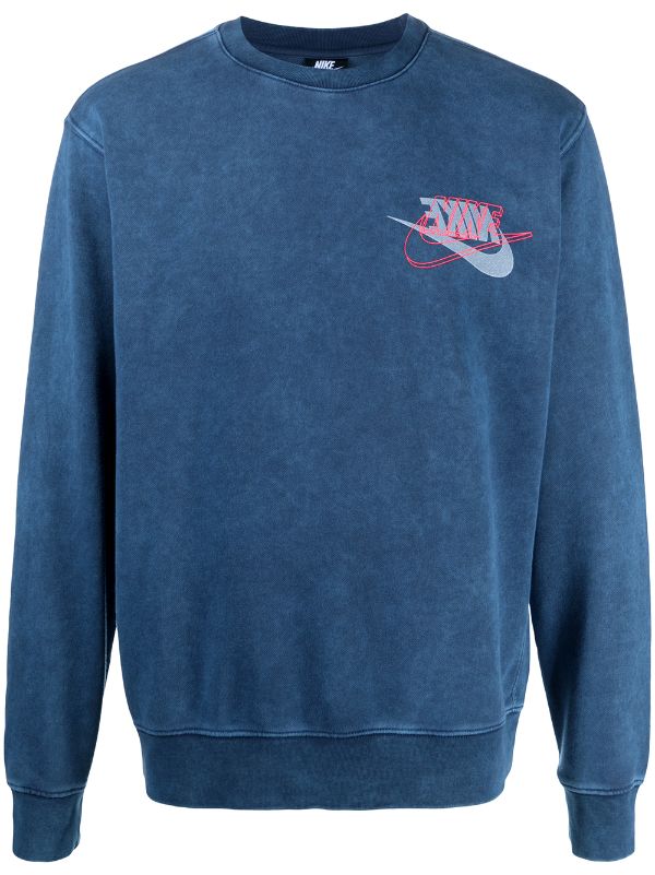 blue nike crew neck