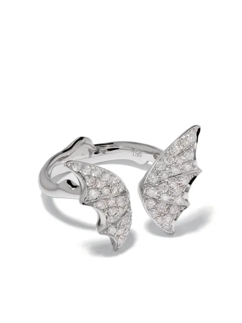 Stephen Webster 18kt white gold Fly By Night pavé diamond open ring