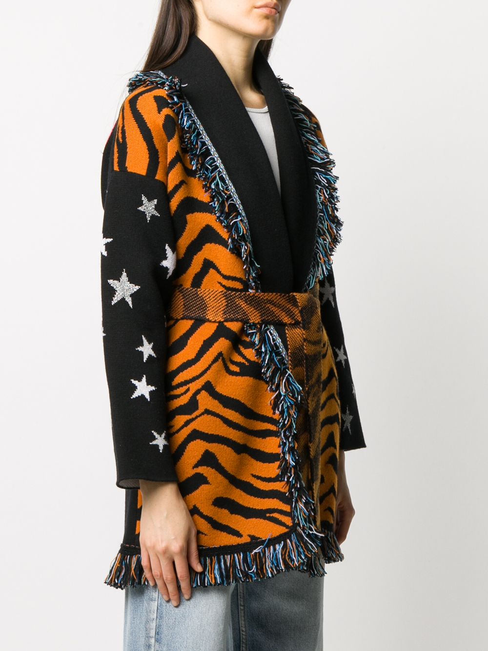 фото Alanui patterned intarsia-knit cardi-coat