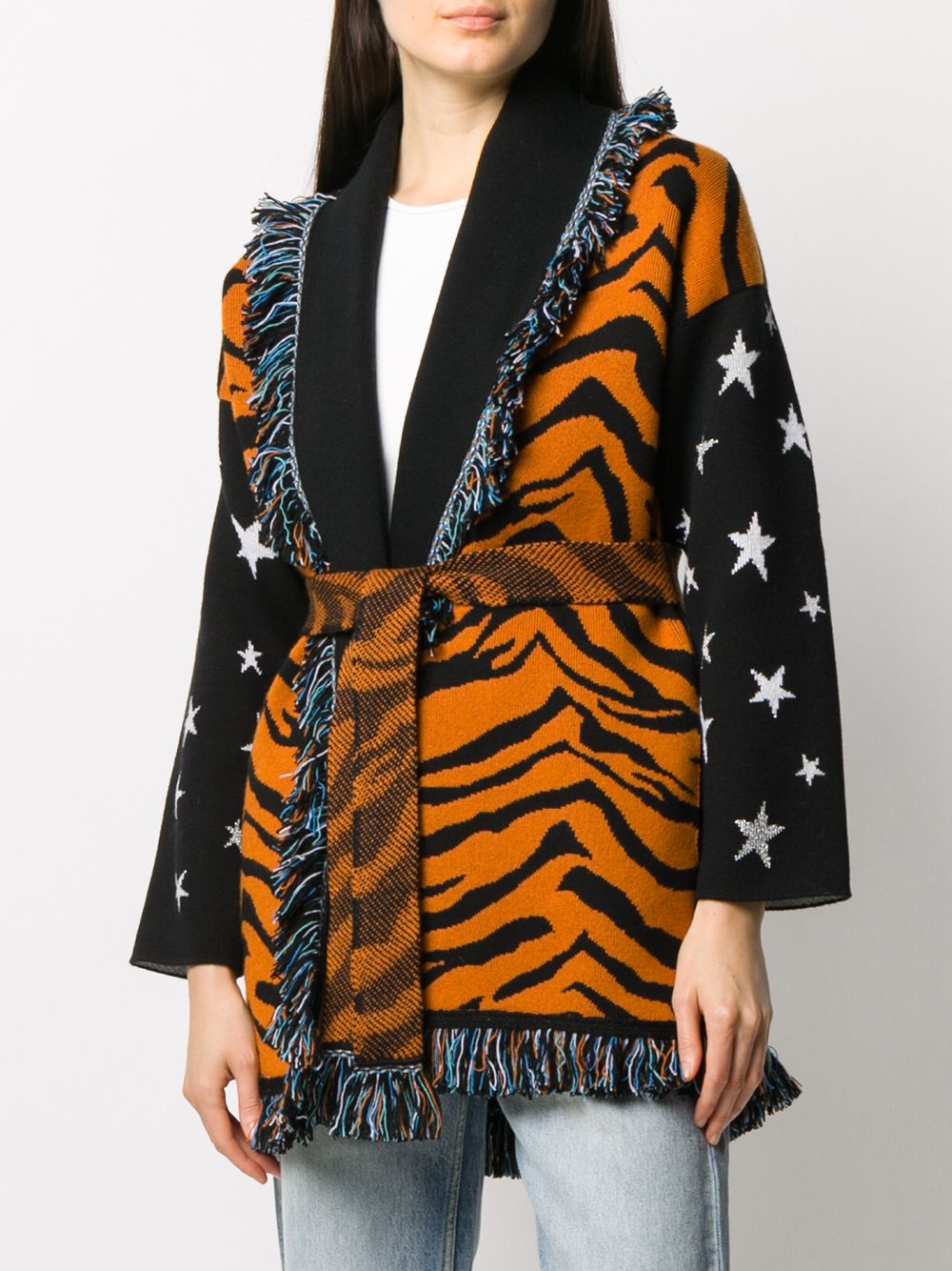 фото Alanui patterned intarsia-knit cardi-coat