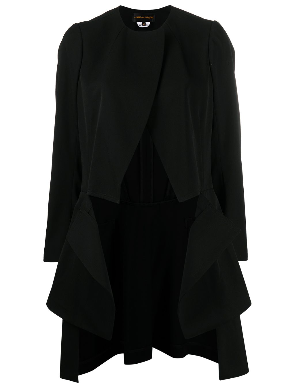 

Comme Des Garçons tiered longline jacket - Black