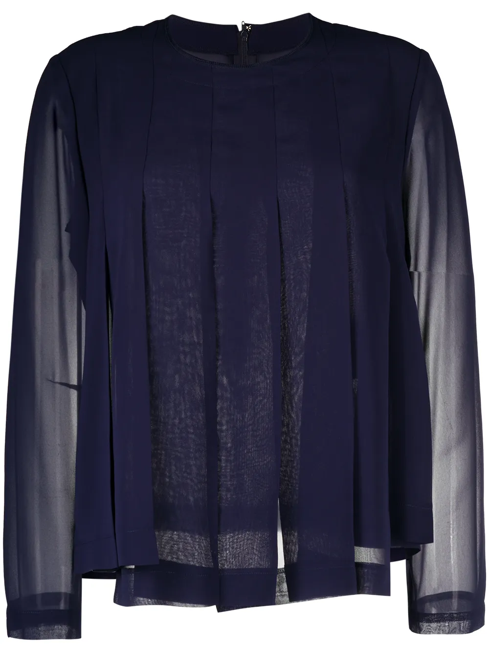 

Comme Des Garçons blusa con pliegue invertido - Azul