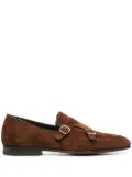 Santoni suede monk shoes - Brown