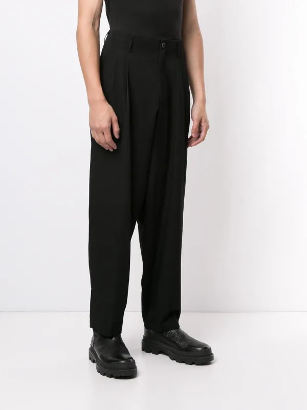 Yohji Yamamoto pleated wool trousers 